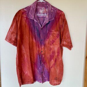 Hand-painted Cotton Short-Sleeve Shirt, Unisex, by Sloop Jones